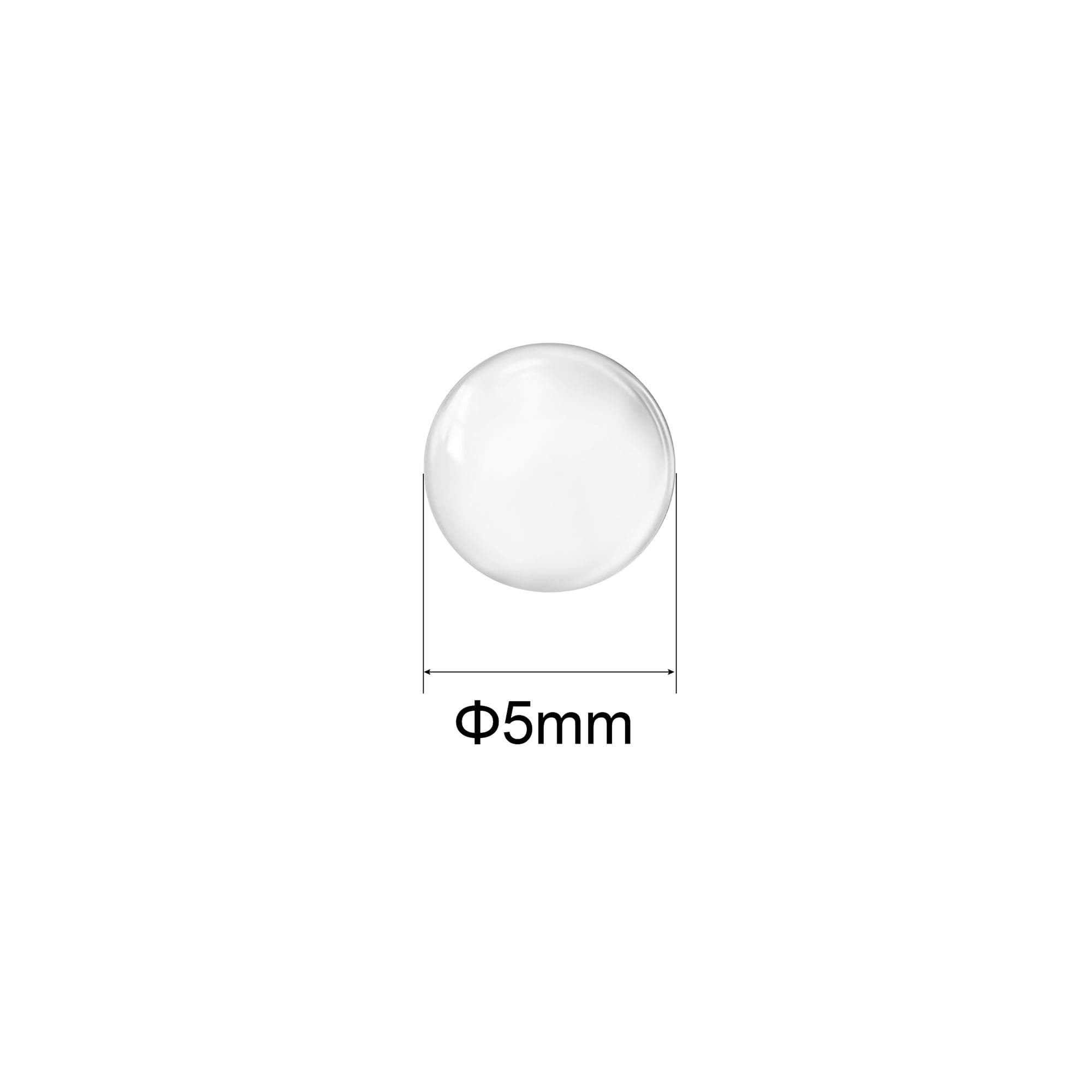 Unique Bargains Solid Round Clear Glass Ball Boiling Stones Made of Soda Lime Glass 0.2"
