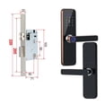 thumbnail image 1 of Door Lock, Tuya Electronic Smart Door Lock With Biometric Fingerprint / Smart Card / Password / Key Unlock/ USB Emergency Charge ,Easy to Install, 1 of 5