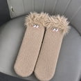 thumbnail image 5 of WXLWZYWL Womens Fuzzy Crew Socks, Cute Novelty Monster Socks, Warm Cozy Winter Sleep Socks for Girls Teens, 5 of 5