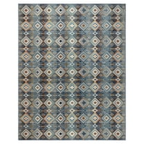 Gertmenian Sierra Kenna Modern Geometric Blue Outdoor Area Rug, 9x13