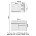 thumbnail image 3 of Cocina Integral Completa 120cm Madesa Glamy 08 Blanco, 3 of 10