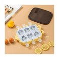 thumbnail image 4 of Moldes para paletas de helado para niños, moldes de silicona para gelatina, moldes apilables para hacer paletas de helado con palitos reutilizables (amarillo), 4 of 8