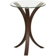 thumbnail image 1 of Coaster Table d'Appoint en Verre Ronde Contemporaine en Cappuccino, 1 of 2