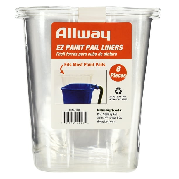 Allway EZ Paint Pail Liners for Paint Pail, 6 Count