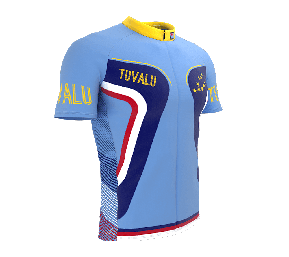 Tuvalu Full Zipper Bike Short Sleeve Cycling Jersey for Women Size S