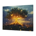 thumbnail image 3 of CozyNet Glowing Tree Of Life Glowing In Radiant Twilight Vibrant Image Symbolizing Growth, Faith & Di Wall Art Prints With Frame Canvas Perfect for Living Room & Bedroom, Wall Decor 12"x16", 3 of 10