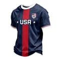 thumbnail image 2 of Zimjoy USA Soccer Jersey Shirts for Men 2026 Country Team Short Sleeve Crewneck International Football Shirt Retro Streetwear Top Wine M, 2 of 5