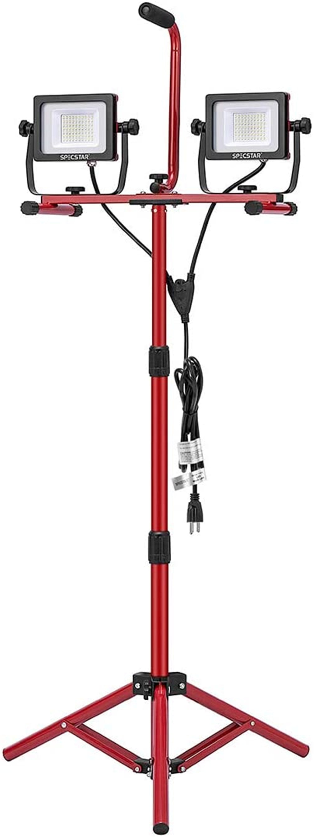 100W 10000 Lumen Dual-Head LED Work Light with Metal Telescopic Tripod Stand,Work Light with Stand Rotating Waterproof Lamps(2 pack 100W 10000 Lumen Dual-Head LED Work Light with Metal Telescopic Tripod Stand,Work Light with Stand Rotating Waterproof Lamps(2 pack