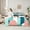 Teal Pink, variant on Castle Fairy Abstract Geometric 7-Piece Twin Bedding Sets for Women Men,Black Pink Brown Bedding Comforter Set,Vintage Aesthetic Breathable Sheet Sets,Ultra Soft Home Decor
