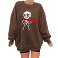 thumbnail image 2 of Moda mujer estampado cuello redondo pulóver Tops manga larga cómoda blusa sudadera Fridja  czfsfas3609, 2 of 6
