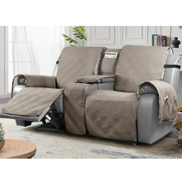 TAOCOCO Waterproof Recliner Loveseat Covers with Console, NonSlip Pet