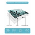 thumbnail image 4 of Twin Quilt Bedding Set, Teal Black Flowers Reversible Summer Quilt 3 Pieces, Modern Abstract Blooms Floral Lightweight Bedspreads Coverlets with 2 Pillow Shams for All Seasons, 4 of 5