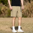 thumbnail image 2 of Cargo Shorts for Men Summer Lightweight Breathable Elastic Waist Wide Straight Leg Loose Hiking Shorts with Pockets, 2 of 4
