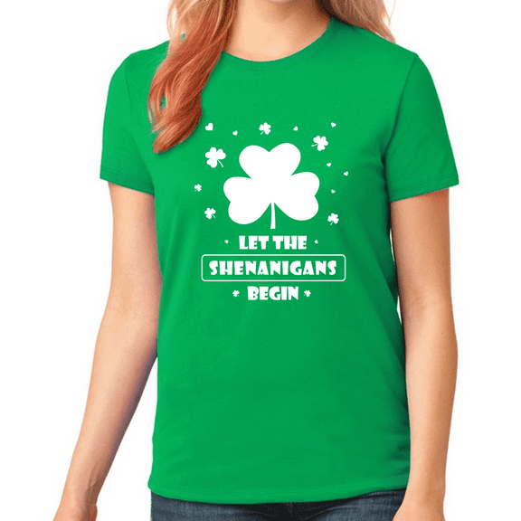 St Patricks Day Shirt Girls Irish Lucky Clover Shamrock St Patricks Day Shirt for Girls Shenanigan Shirt