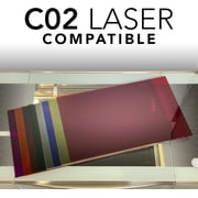 Transparent Acrylic Variety Pack | 8 Sheets | 2.6mm (1/8th Inch), 12x19 inch, CO2 Laser & Glowforge Performance Series Ready, Cast Acrylic in a Variety of Solid Opaque Colors, Craft Closet Brand