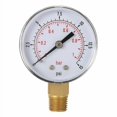 thumbnail image 1 of 0-15psi 0-1bar BSPT 50mm Water Pressure Meter Thread Mount Oil Pressure Gauge Air Compressor Manometer Tester, 1 of 1