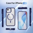 thumbnail image 4 of TECH CIRCLE For iPhone 16e Clear Phone Case 6.1" 2025 with Magnetic Ring and Hidden Foldable Kickstand, Compatible with MagSafe, Slim Lightweiht Protective Transparent Back Cover Case, Blue, 4 of 8
