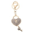 thumbnail image 3 of unbranded  Rhinestone Love Lock Keychain Keychains Women Kawaii Delicate, 3 of 8