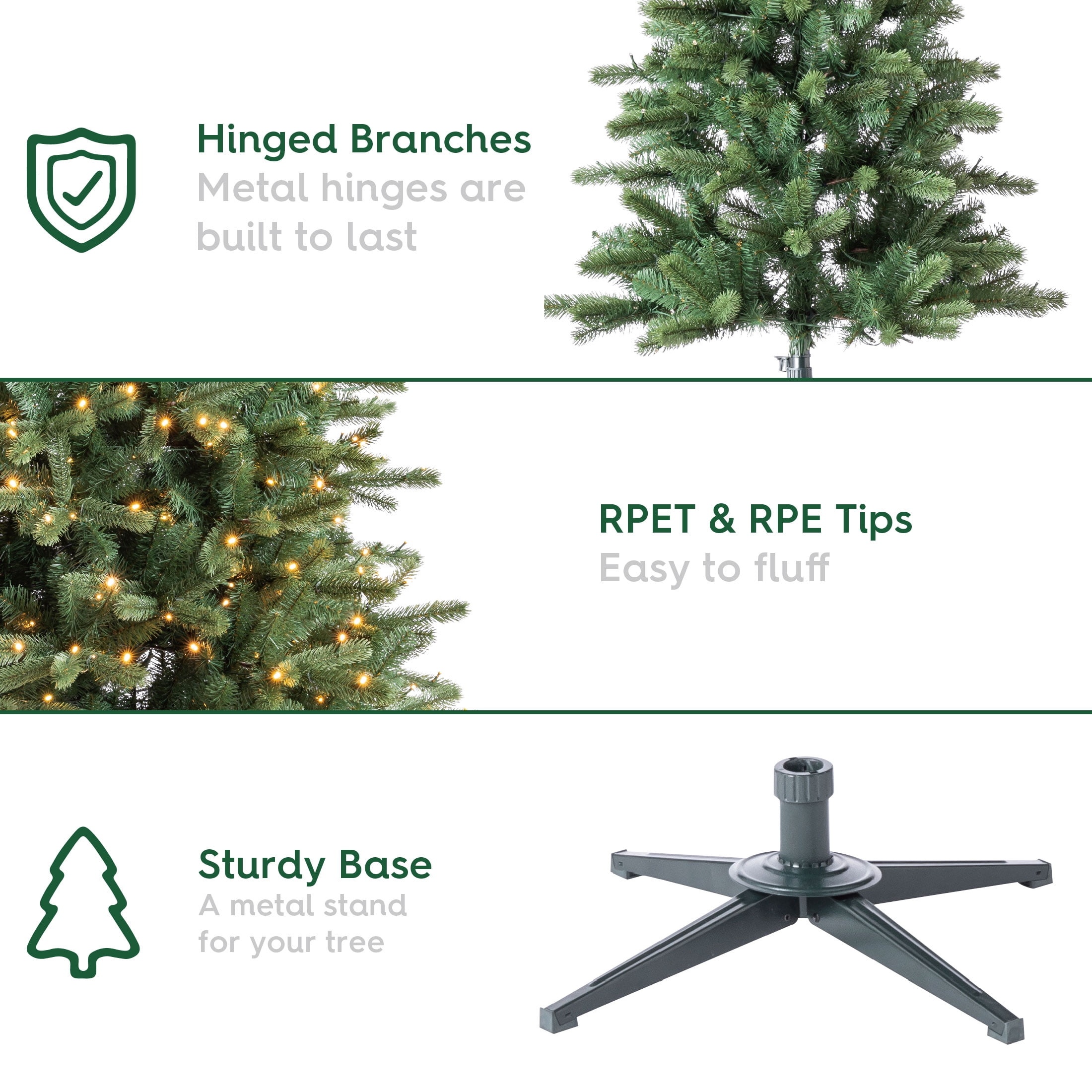 Holiday Time 7.5' Pre-Lit Birchwood Fir Christmas Tree, 500 LED Lights photo 5