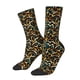 thumbnail image 1 of Balery Teal Leopard Calcetas Largas con Estampado para Hombre y Mujer – Suaves y Transpirables, Talla Única (US 5-11), 1 of 6