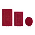 thumbnail image 2 of Better Trends 3 Piece Bath Rugs Set 100% Cotton U-Shape Toilet Mat Soft, Water Absorbent Reversible Machine Washable for Bathroom Decor Tub Shower Toilet Base Red Lux Collection, 2 of 4