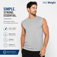 thumbnail image 3 of Men’s Gym Muscle Tank Top 3 Pack Crewneck Sleeveless Workout Top Cotton T-Shirt, 3 of 4