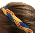 thumbnail image 1 of IT'S RIDIC! No Slip Grip/Non-Slip Sports/Athletic Nylon Triple Braided Sports Headband (Blue | Yellow |Softball Seam), 1 of 5