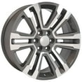 thumbnail image 3 of OE Wheels CV44 22 Inch Rim Fits Yukon Denali Style 6x139.7 22x9 Gloss Gunmetal Machined - Hollander 5822 (1), 3 of 5