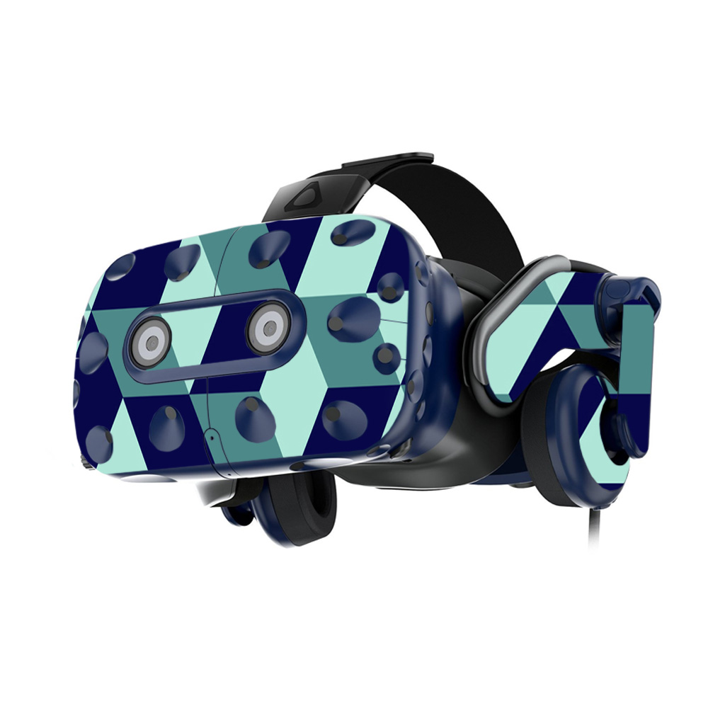 Skin Decal Wrap for HTC VIVE Pro VR Headset sticker Geo Tile - Walmart.com