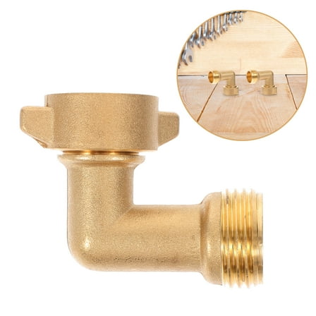 Topbathy 1Pcs Brass Hose Splitter 90 Degree Elbow for Gardening 2.01X1.81X1.14in