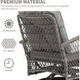 thumbnail image 6 of 3 Piece Patio Swivel Rocker Set, PE Rattan Bistro Set w/ 2 360° Swivel Rocking Chairs and Side Table, Outdoor Conversation Set with Cushions for Patio, Pool, Balcony, Pub, Cafe - Gray, 6 of 9