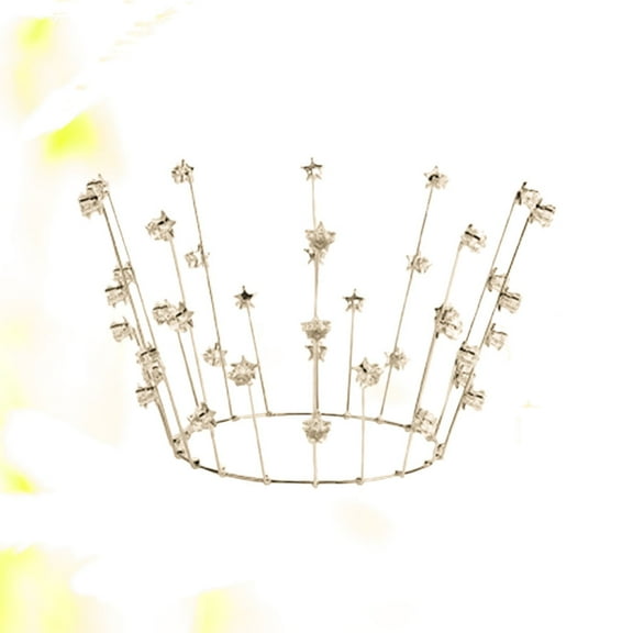 EXHUMKY Hair Accessories for Women Golden Star Shaped Crown Elegant Headdress 1Pack