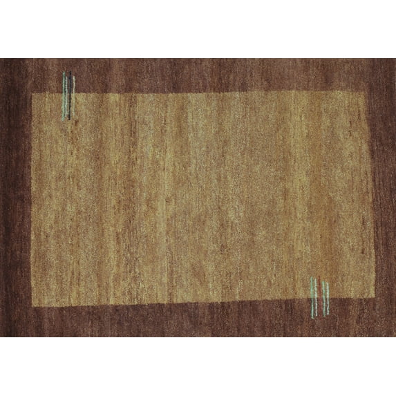 Ahgly Company Indoor Rectangle Abstract Light Blue Contemporary Area Rugs, 5' x 7'