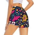 thumbnail image 3 of Bixox Women's Cinco De Mayo Floral pattern 2 in 1 Running Shorts - Lightweight Athletic Workout Gym Yoga Shorts Liner with Pockets - X-Large, 3 of 7