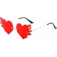 thumbnail image 1 of Ubiuoflame Melting Heart Sunglasses For Women Men Drippy Heart Glasses Trendy Sunglasses For Party, 1 of 4