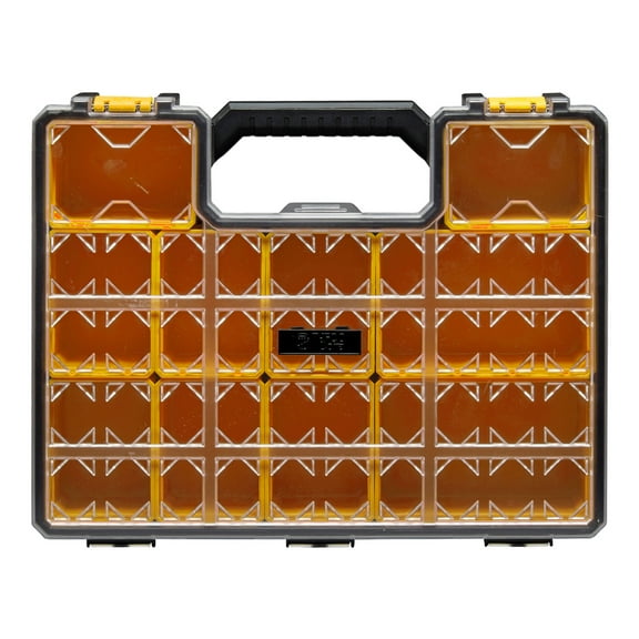TAFCO 10-Compartment Pro-Go Deep Cup Small Parts Organizer, Yellow