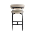 thumbnail image 6 of Meridian Furniture Lupita Taupe Vegan Leather Counter Stool (Set of 2), 6 of 8