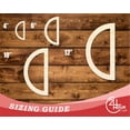 thumbnail image 3 of Unfinished Wood Half Circle Outline Shape | DIY Craft Cutout | up to 46" DIY 12" / 1/2", 3 of 3