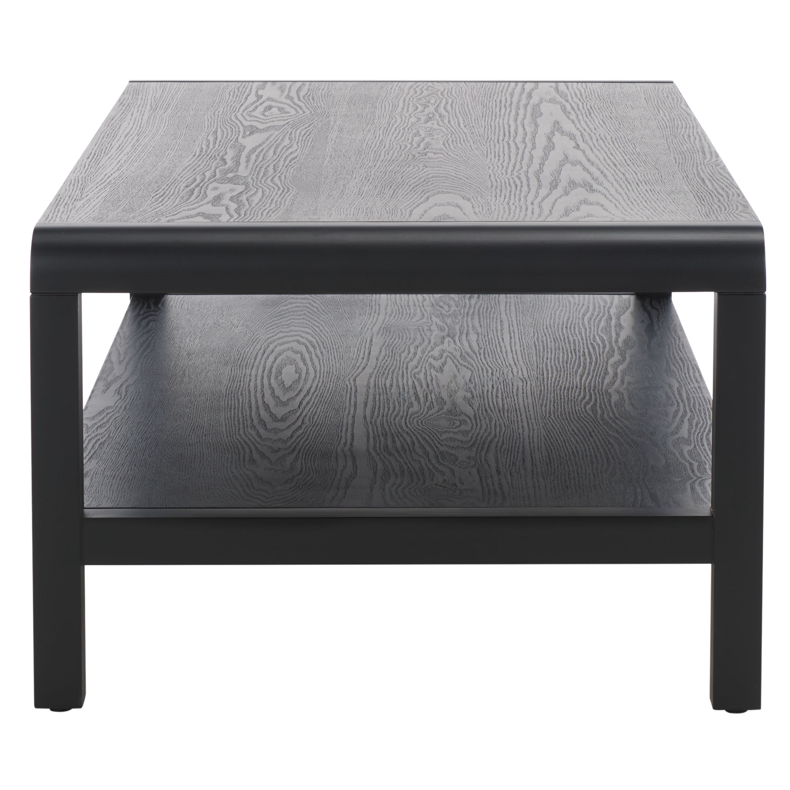 Safavieh Omara Glam 1 Shelf Pine Coffee Table, Black