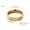 Golden Ring-6, variant on 3-Stone Stainless Steel Fashion Ring, Unisex Minimalist Band with Zirconia, 0.83inch Diameter 0.12inch Width, Size 6-7-8, Everyday Wear for Men & Women (0.19oz)