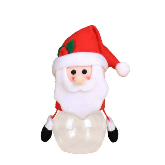 BMYJ Christmas Candy Jars Santa Snowman Ornament Plastic Candy Cookie Jar Containers Candy Storage Dish Home Decor Container Box Bottle for Xmas Holiday Party Supplymas Holiday