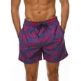 thumbnail image 3 of Gomelly Men Boardshorts High Waist Beach Pants Quick Dry Swimsuit Mens Breathable Seaside Bathing Suit Pocket Swim Shorts Purple Parrot L, 3 of 8