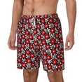 thumbnail image 2 of Uemuo Red Floral Pattern Mens Swim Trunks Quick Dry Board Shorts with Mesh Lining, Stretch Beach Shorts Quick Dry No-Chafing Board Shorts-XX-Large, 2 of 9