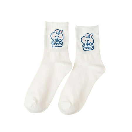 

Ehfomius Women Athletic Cartoon Socks Adults Cute Rabbit Pattern Warm Socks