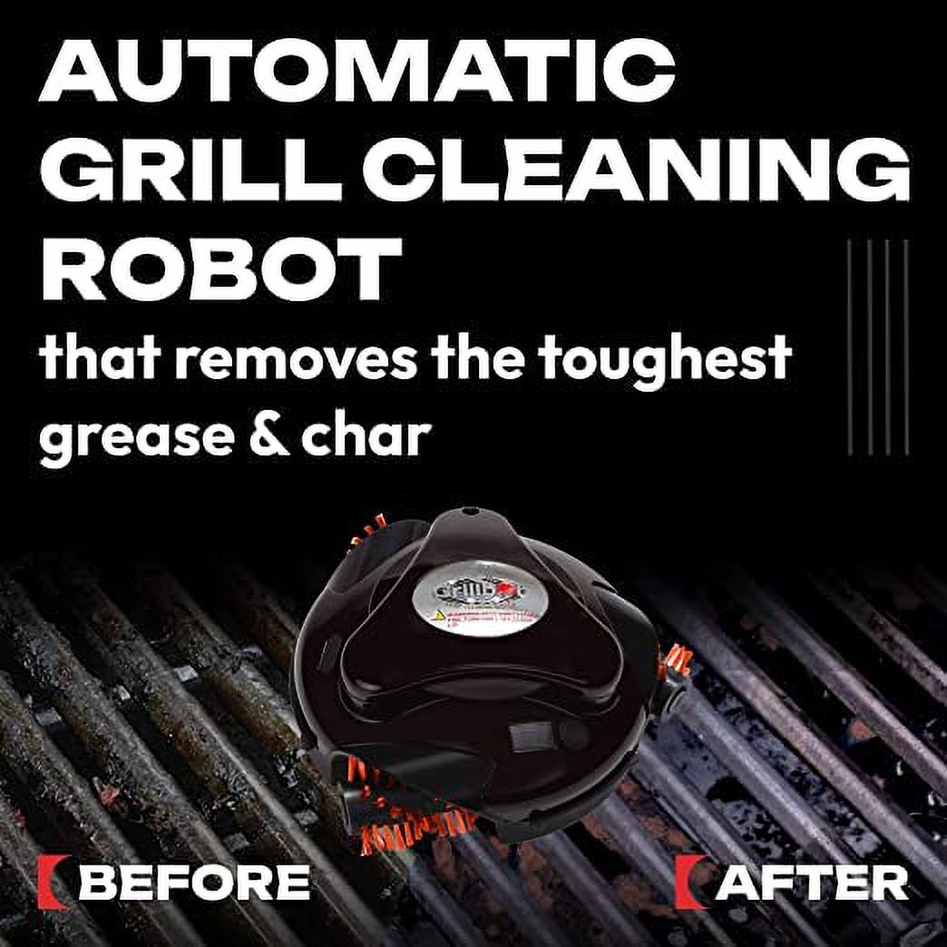 Grillbot Automatic Grill Cleaning Robot with Nylon Brushes (Black) - image 4 of 7