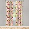 thumbnail image 3 of Ambesonne Flower Curtains, Springtime Poppy Art, Pair of 28"x84", Multicolor, 3 of 5