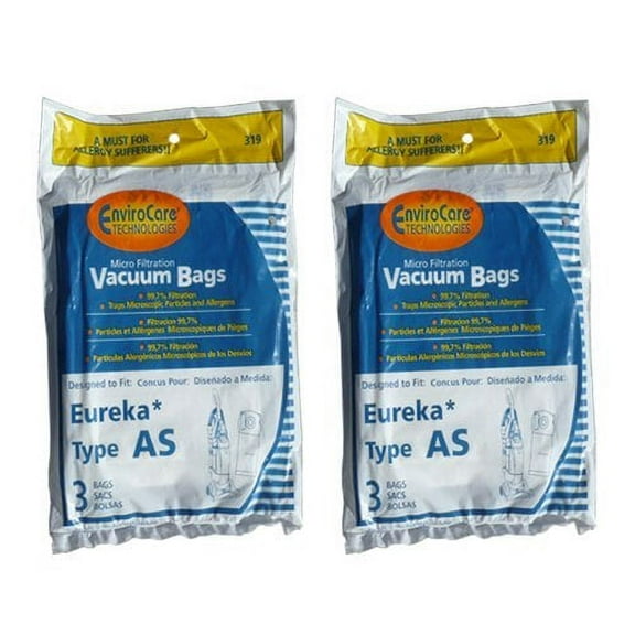 EnviroCare 6 Compatible with Eureka Upright Airspeed Vacuum Cleaner Allergy Bags