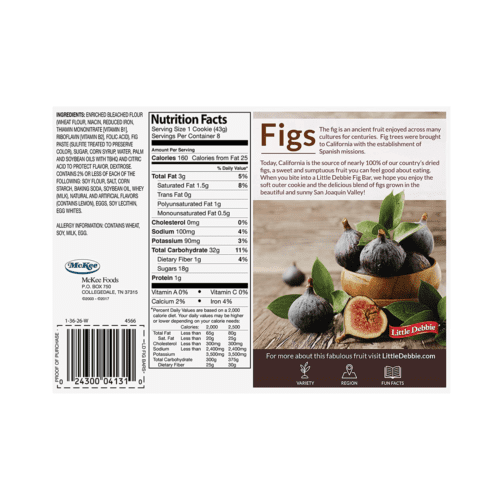 Little Debbie Snacks Fig Bars, 8-Count Box (Pack Of 6)