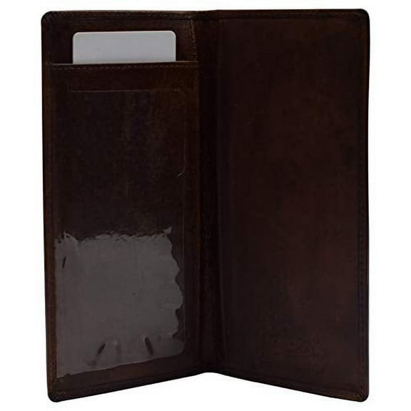 RFID Blocking Leather Checkbook Cover For Men & Women Checkbook Holder Wallet