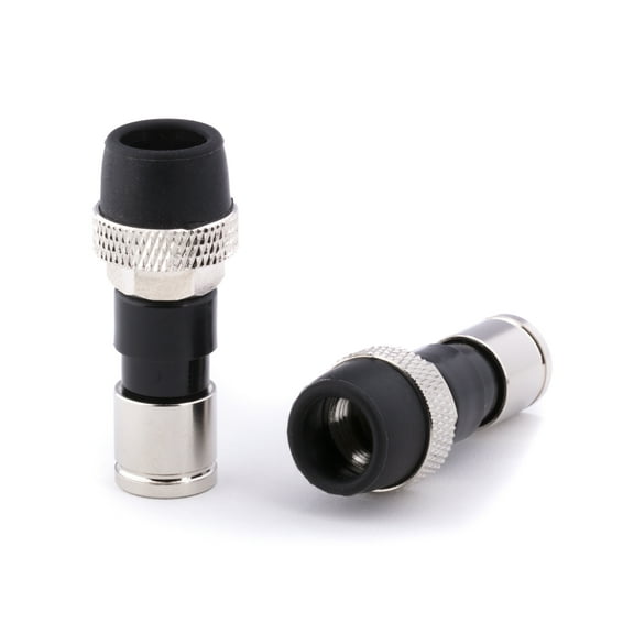 THE CIMPLE CO - RG59 Coaxial Cable Connectors - Coax Compression Fittings w Weather Seal - 4 ea